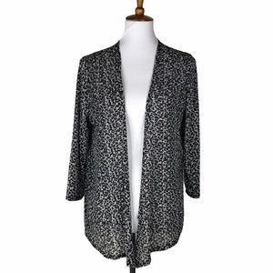 Chicos Easywear Leopard Top Open Front Sz. 1 (M)